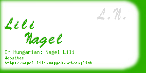 lili nagel business card